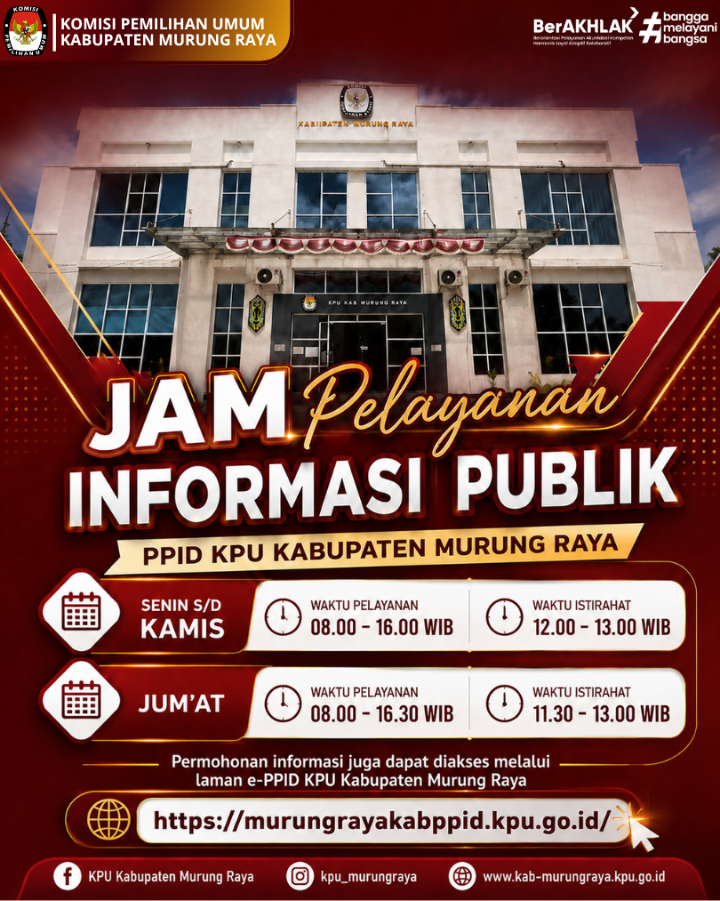 JADWAL PELAYANAN INFORMASI PUBLIK/JADWAL PELAYANAN PPID