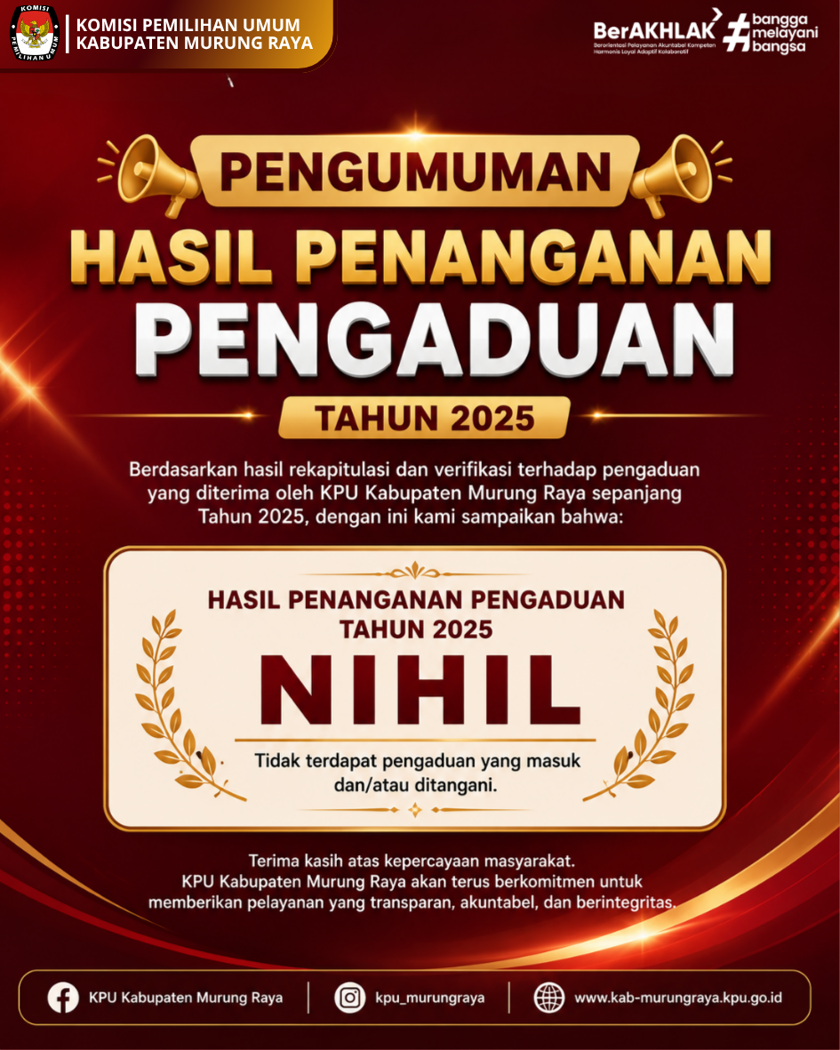 Pengumuman Hasil Penanganan Pengaduan